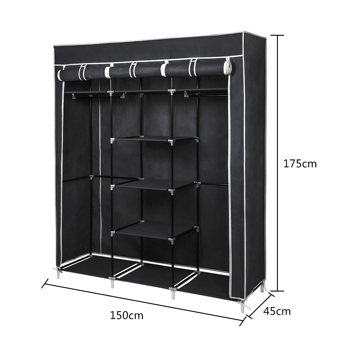 Non-woven Fabric Foldable Wardrobe, Frame Structure