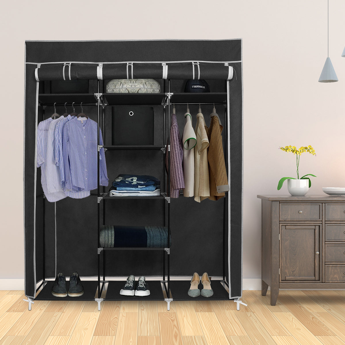 Non-woven Fabric Foldable Wardrobe, Frame Structure
