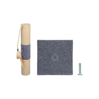 Mini Cat Scratching Tree, Has Cat Toy with Feathers