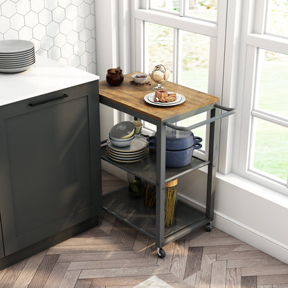 Large Storage Capacity Trolley, with Wheels and Handrails