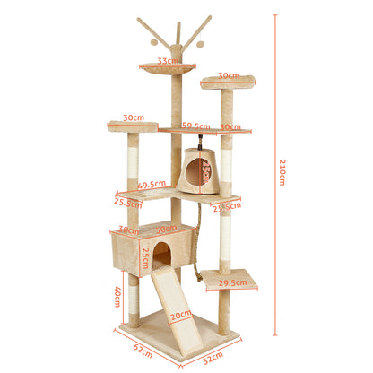 Cat Scratching Tree,Large Size, Seven Levels of Different Heights
