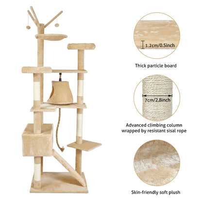 Cat Scratching Tree,Large Size, Seven Levels of Different Heights