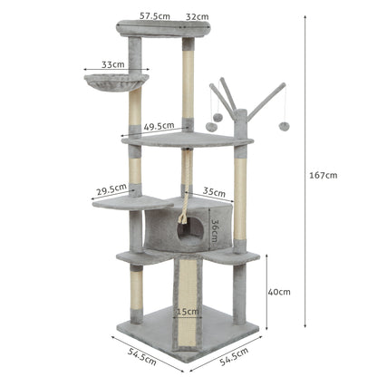 Cat Scratching Tree, Large Size, with Stairs, Berths and Jumping Platforms