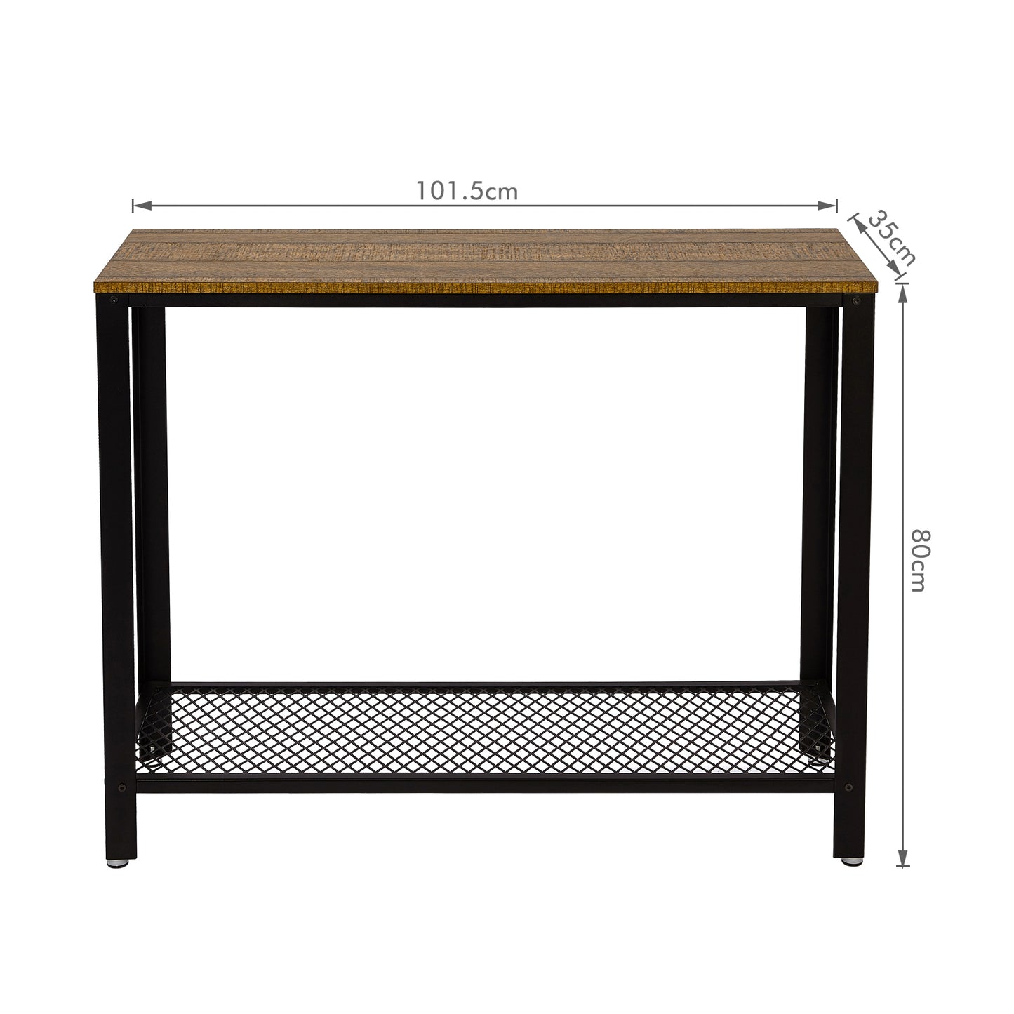 Retro Industrial Console Table, with Non-slip Adjusted Feet