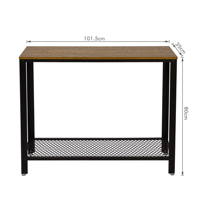 Retro Industrial Console Table, with Non-slip Adjusted Feet