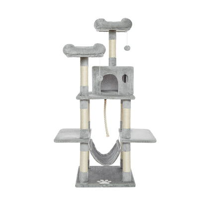 Cat Scratching Tree, Middle Size, with Looking Platforms and Hammock