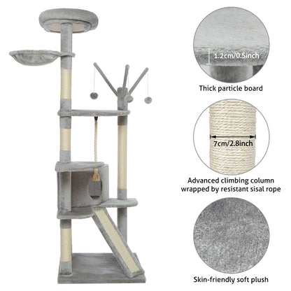 Cat Scratching Tree, Large Size, with Stairs, Berths and Jumping Platforms