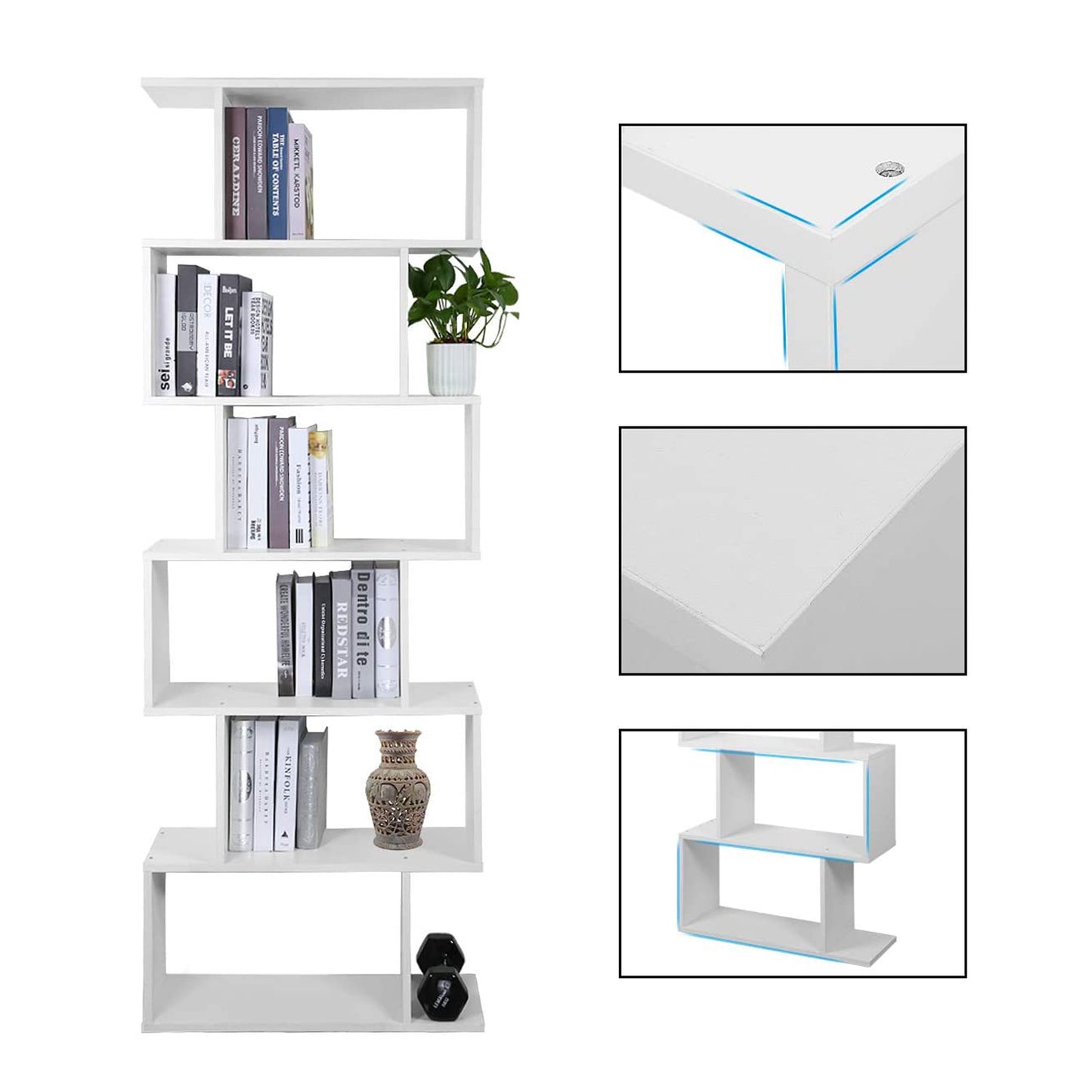 Modern Bookcase, Stacked and Multilayer Structure
