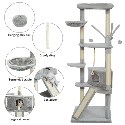 Cat Scratching Tree, Large Size, with Stairs, Berths and Jumping Platforms