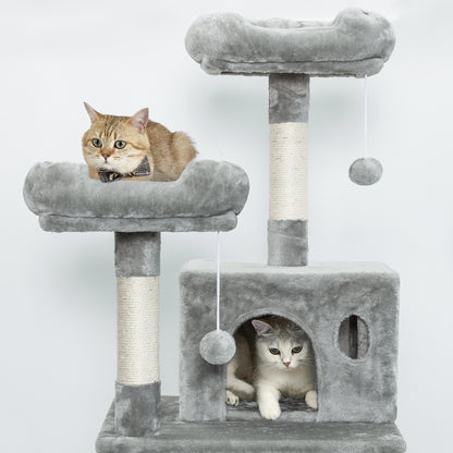 Cat Scratching Tree, Middle Size, with Looking Platforms and Hammock