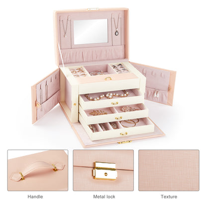 Jewellery Box, Pink/Black/Grey Color, Classic Design