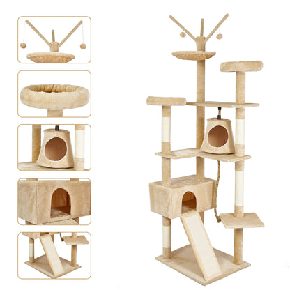 Cat Scratching Tree,Large Size, Seven Levels of Different Heights